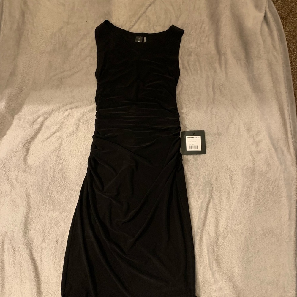 Norma Kamali black Midi Dress with Timeless Elegance